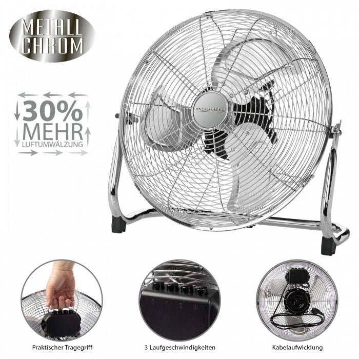 Ventilador De Suelo Proficare Pc-Vl 3066 Acero Inoxidable