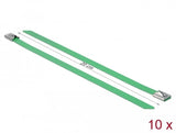 Delock Bridas De Acero Inoxidable L 200 X B 7,9 Mm Verde 10 Piezas
