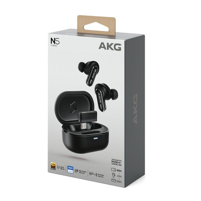 Auriculares  Akg N5 Hybrid Black  Inalámbricos Con Cancelación De Ruido