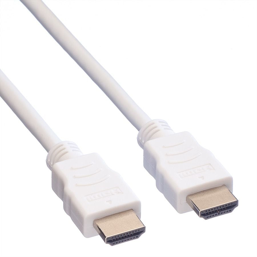 Value Hdmi High Speed Cable Mit Ethernet, Wei, 1,5 M