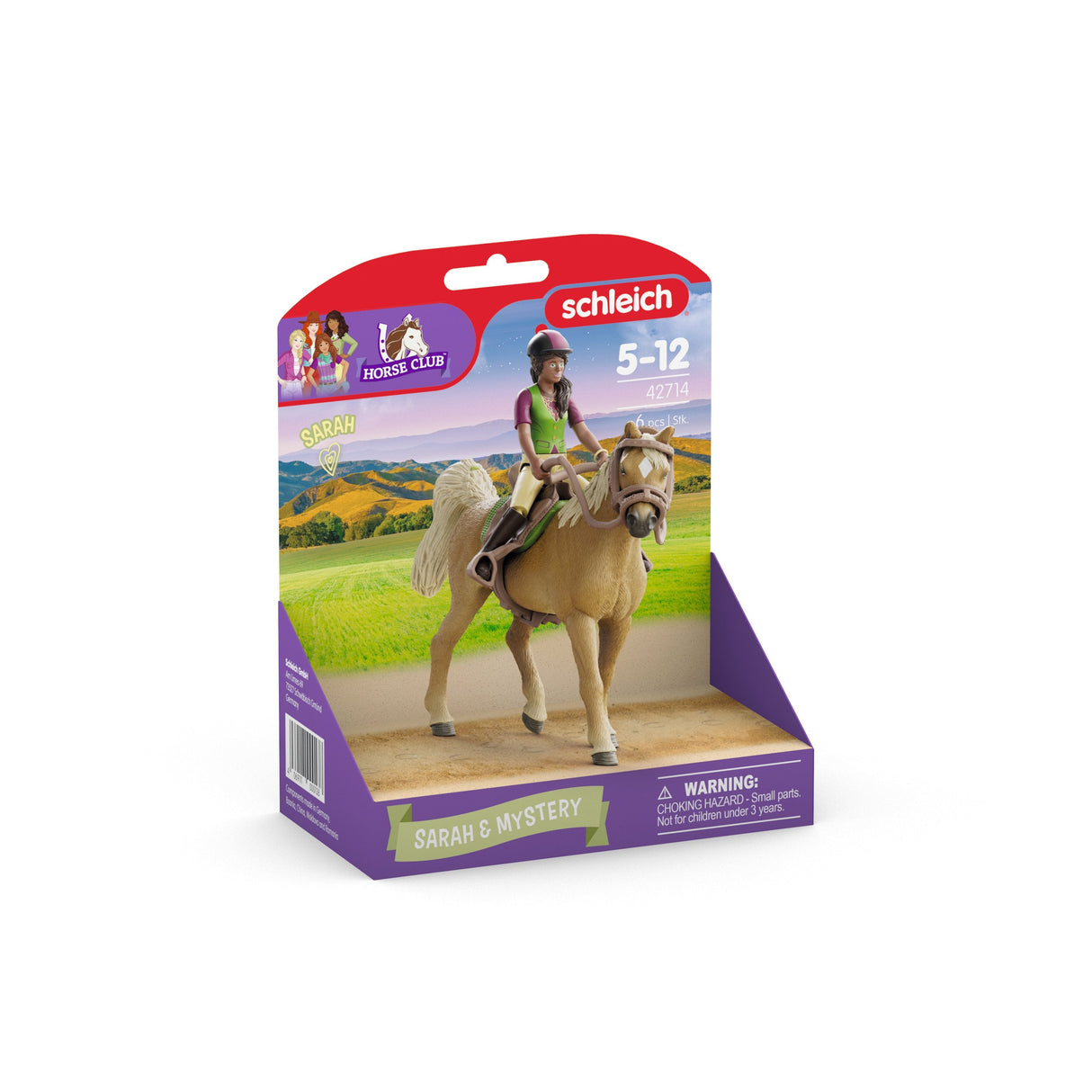Schleich Horse Club Sarah & Mystery, Figura Braun 42714