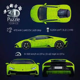 Puzzle 3d 158 Elementów Samochód Lamborghini Huracan Evo Verde