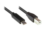 EAN 4014619708338 - Alcasa 2510-CB005 cable USB USB 2.0 0,5 m USB C USB B Negro imagen 1