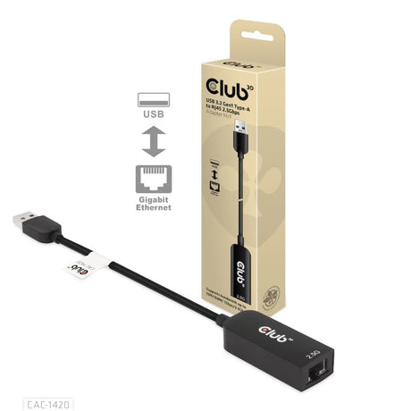 EAN 8719214471255 - CLUB3D CAC-1420 adaptador y tarjeta de red Ethernet 2500 Mbit/s imagen 2
