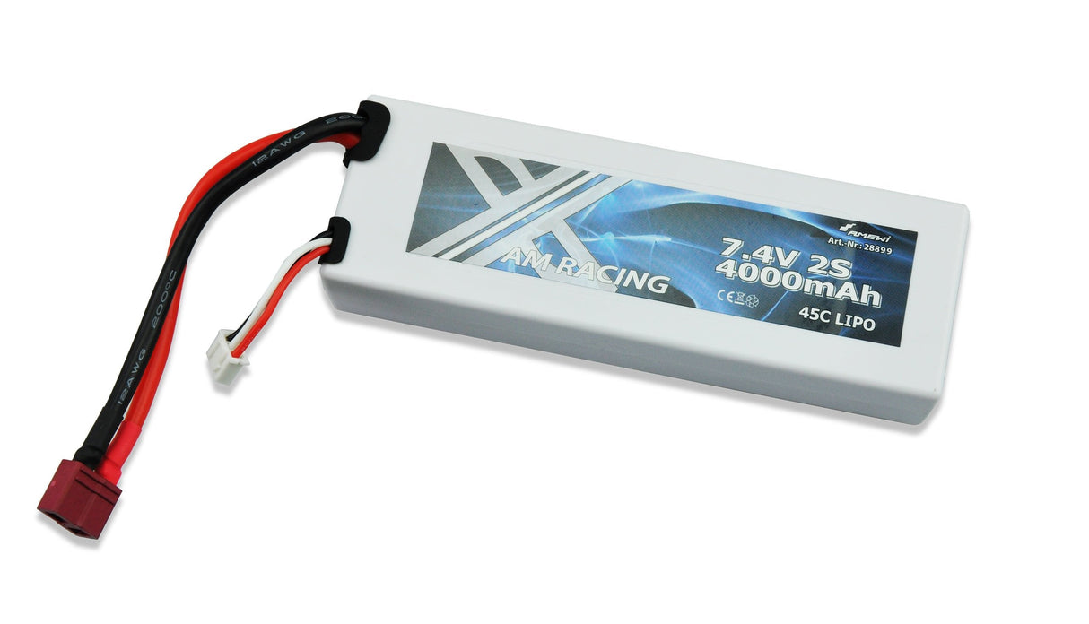 Amewi Zubehör Lipo Akku 2s 7,4v 4000mah 45c Hardcase Deans