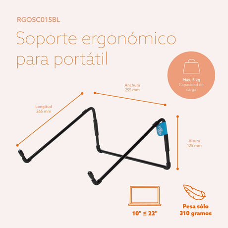 EAN 8719274491545 - R-Go Tools RGOSC015BL soporte para ordenador portátil 55,9 cm (22") imagen 12