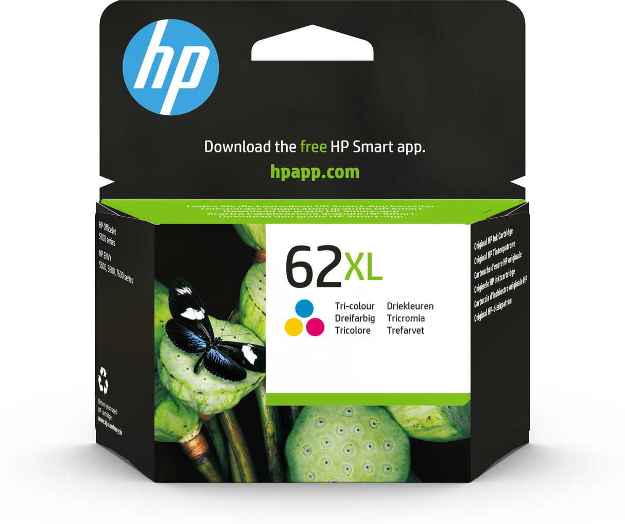 Tinta Original Hp 62 Xl Alta Capacidad Tricolor