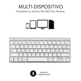 Subblim Advance Compact Silver Teclado Bluetooth