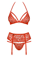 Obsessive - 838-Seg-3 Set Con Liguero L/Xl