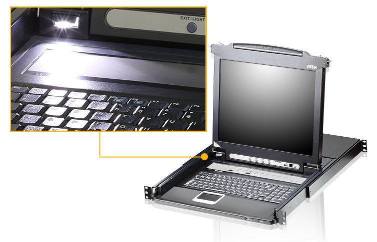 16 Port 17" Lcd Kvmp Switch Usb Port Integrated