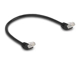 Delock 80260 Rj45 Cable De Red Cat.6a S/Ftp 45° Nach Oben Angular 0,5 M Negro