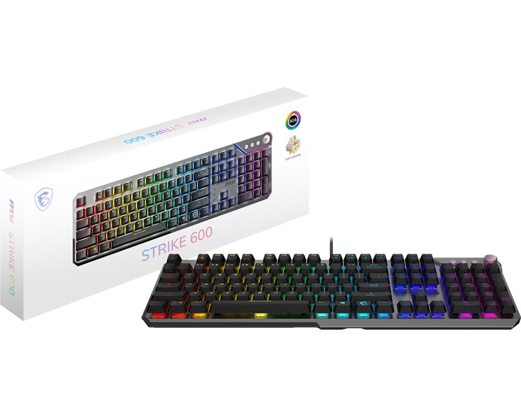 EAN 4711377254380 - MSI STRIKE 600 SILENT US teclado Juego USB QWERTY Inglés de EE. UU. Negro imagen 5