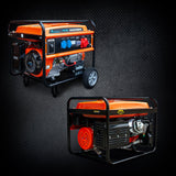 Extralink Ex.30356 Motor-Generador 5000 W 25 L Gasolina Negro, Naranja