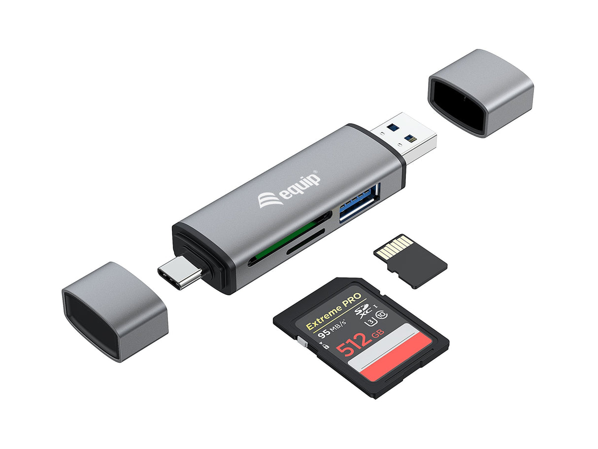 Lector De Tarjetas Externo Equip Otg Usb-C & Usb-A Sd/Microsd