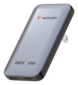 Verbatim Slim Gan Charger 2 Port 65w Eu Uk Us Gris