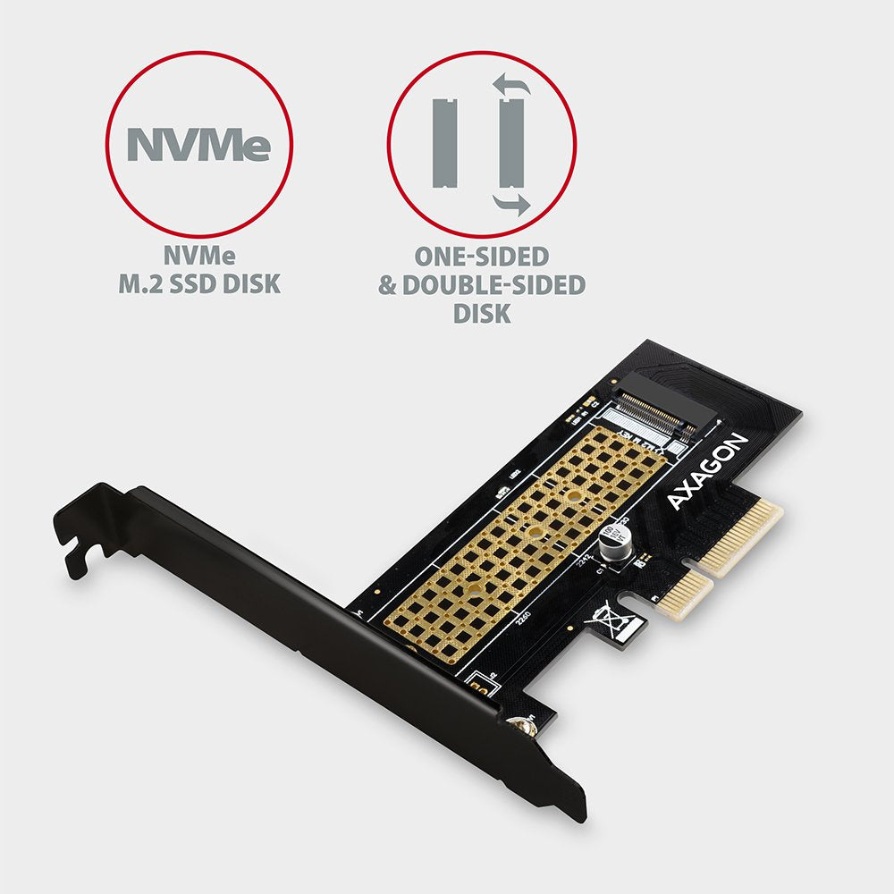 Axagon Pcem2-N Tarjeta Pcie X4, 1 Ranura M.2 Nvme M-Key, Sp Y Lp