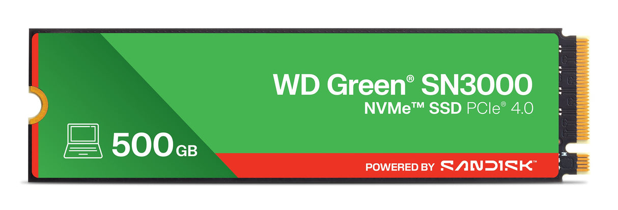 EAN 0718037904634 - SanDisk Green WD SN3000 NVMe 500 GB M.2 PCI Express 4.0 QLC 3D NAND imagen 1