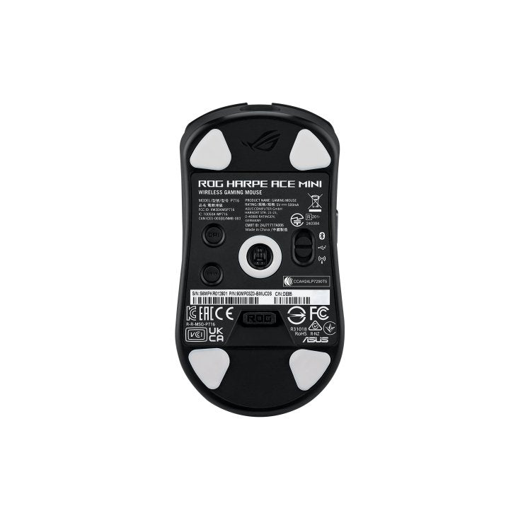 Mini Ratón  Asus Rog Harpe Ace  Juego Ambidextro Rf Wireless + Bluetooth + Usb Type-C Óptico 42000 Dpi