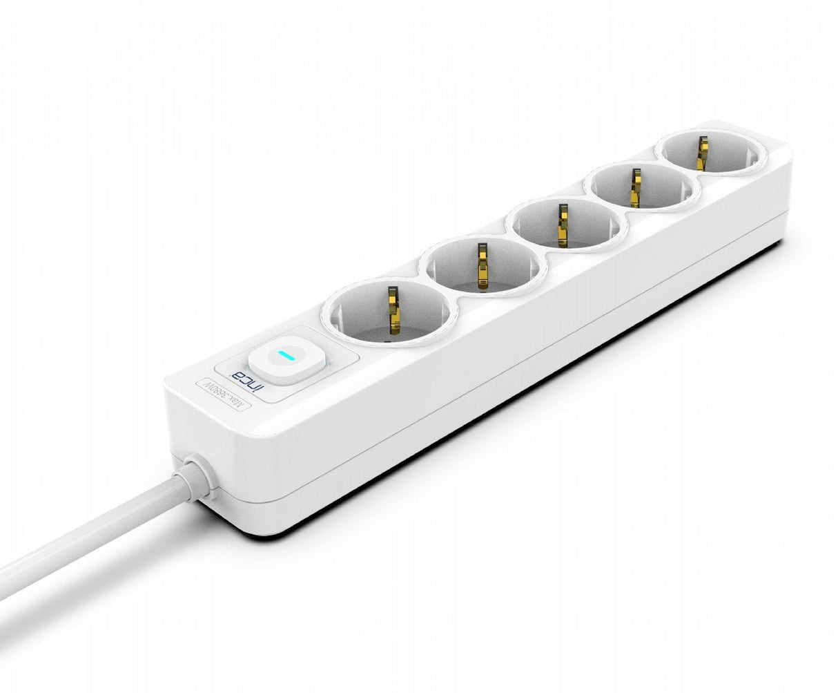 Regleta Inca Ipw-44gb  Blanco 5 Salidas Ac 230 V 1,5 M
