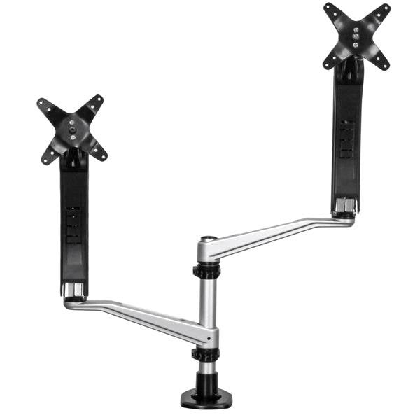 EAN 0065030863759 - StarTech.com ARMDUAL30 soporte para monitor 76,2 cm (30") Escritorio Negro, Plata imagen 2