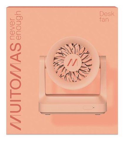 Muitomas Desk Mini Portable Fan With Usb-C Charge Peach Fuzz Deskfanpf