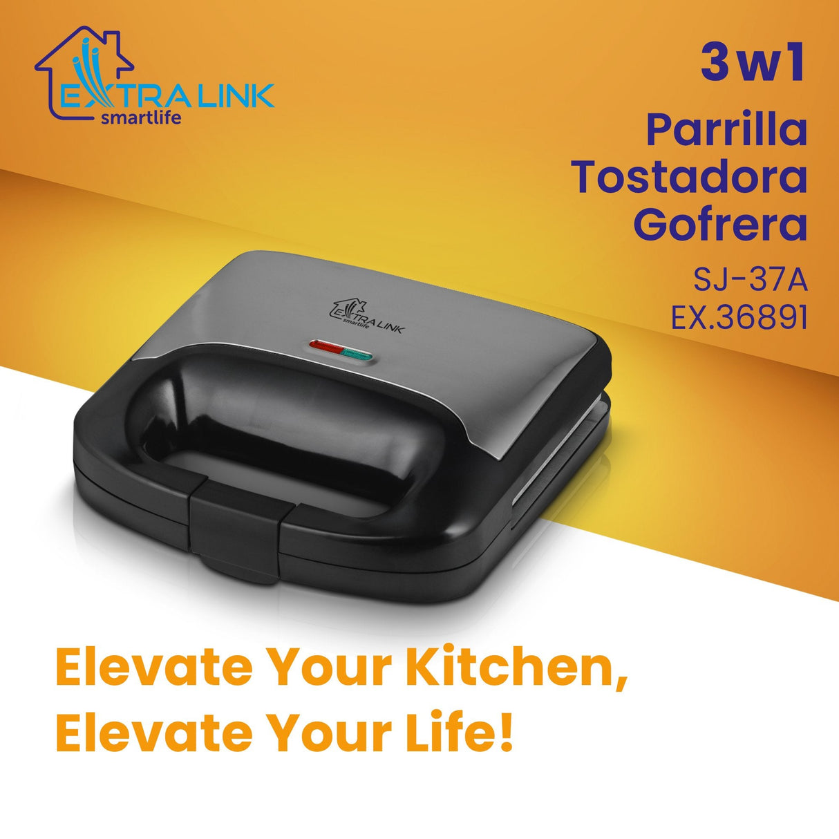 Extralink Smart Life Grill Sandwich & Waffle Maker Sj-37a