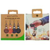 4smarts Kunstleder Prem Case Set Airtag 4 Stk (Farbl Gemischt)