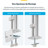 Startech.Com Six-Monitor Desk Mount W  Crossbar, Up To 32 In Screens 17.6lb - Befestigungskit - Für 6 Lcd-Displays - Säule, Dual