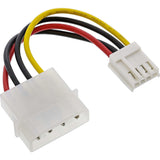 Adaptador De Corriente Inline Molex Interno De 5,25" Hembra De 4 Pines A Disquete Macho De 3,5" De 6 Cm