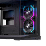Caja Pc Micro-Atx Semitorre Einarex Sm300 Rgb C-Templado Negra Excs-Sm-300r-B