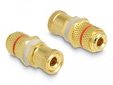 Delock Audio Adapter Polklemme Zu Polklemme Zum Einbau, Farbring Rot