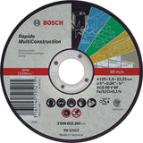 Disco De Corte Bosch Multiconstruction - Rapido, Ø 115mm (Diámetro 22,23 Mm, Acs 60 V Bf, Recto) 2608602384