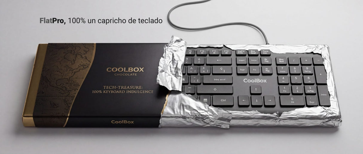 Coolbox Teclado Usb Teclas Chocolate 1.8m De Cable 610g. Silencioso