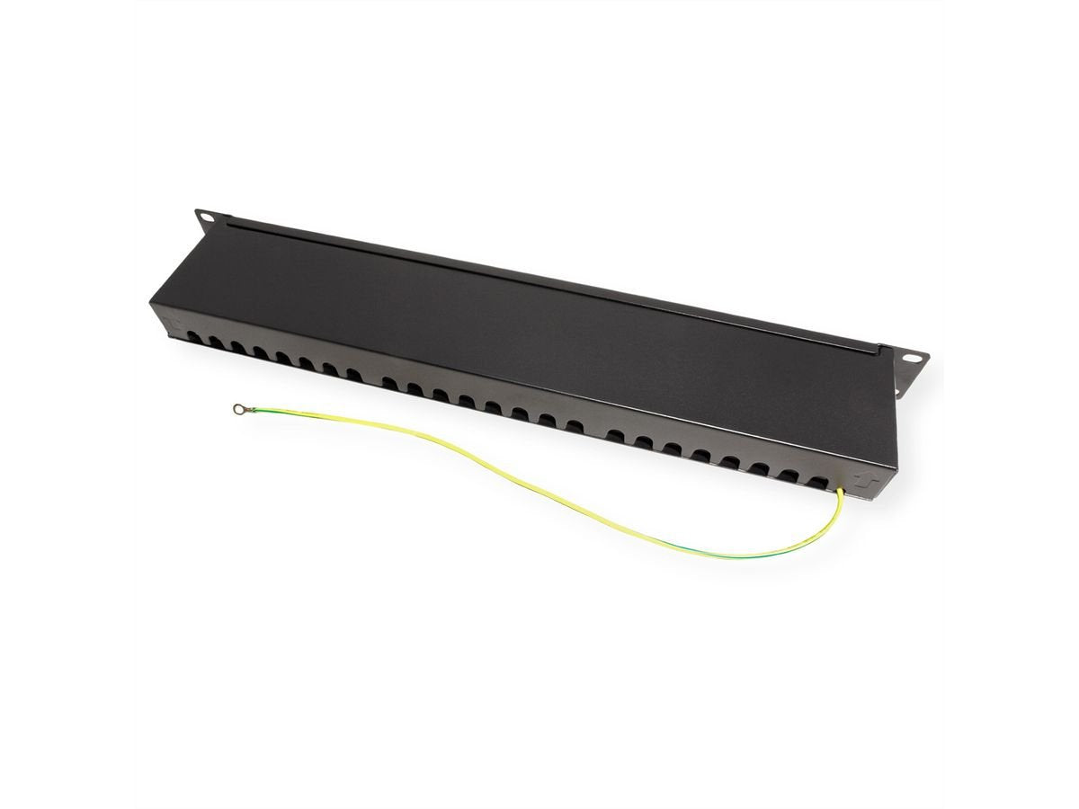 Kat.6a Class Ea 19-Patchpanel 24 P Apantallado Negro