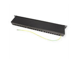 Kat.6a Class Ea 19-Patchpanel 24 P Apantallado Negro