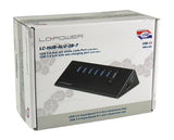 Lc-Power Hub, Lc-Hub-Alu-2b-7, Aluminio, 6x Usb 3.0, Negro