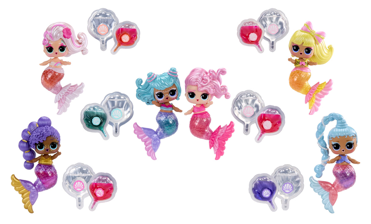 Mga Entretenimiento L.O.L. ¡Sirenas Sorpresa! Makeover Magic Tots, Figura De Juguete Artículos Surtidos, Una Figura 596301-Euc