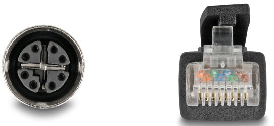Delock M12 Cable X-Kodiert 8 Pin Buchse Zu Rj45 Stecker Cat.5e S Ftp Flexibel 5 M Schwarz