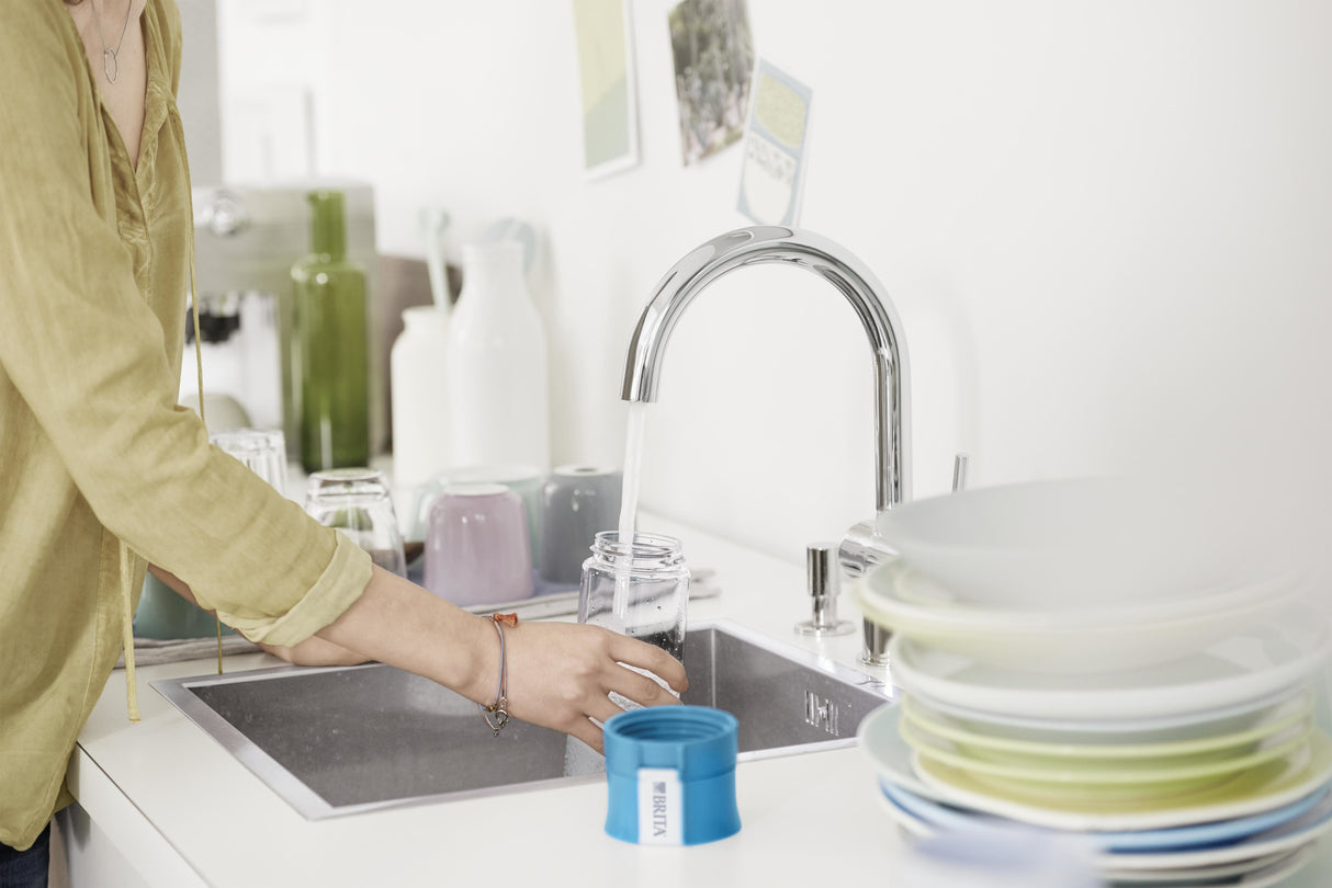 Brita Fill&Go Bottle Filtr Lime Botella Con Filtro De Agua Cal, Transparente