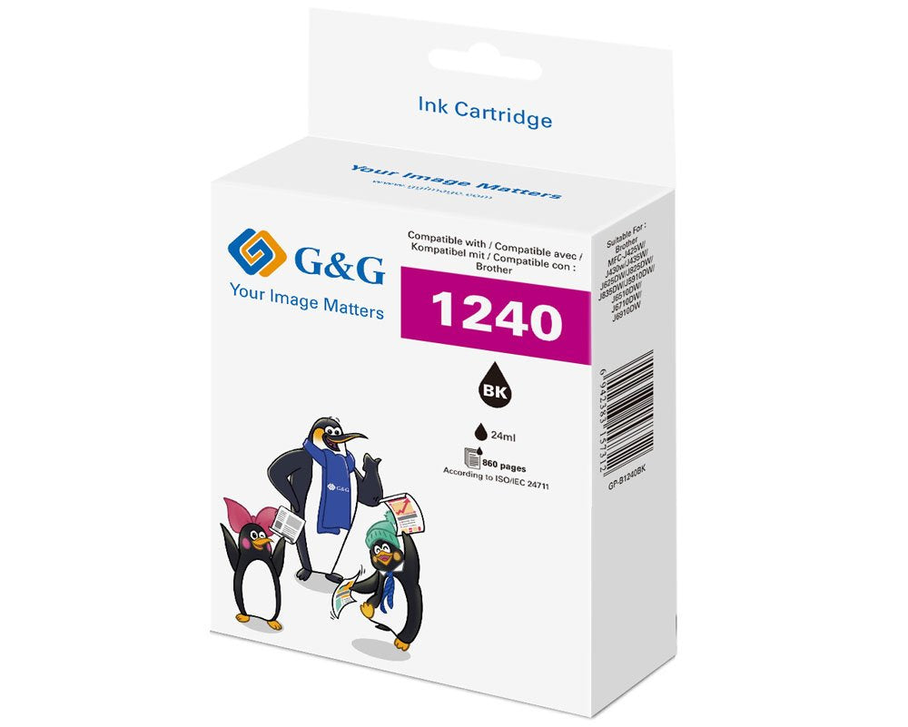 G&G Tintencartucho Compatible Brother Lc-1240bk Negro