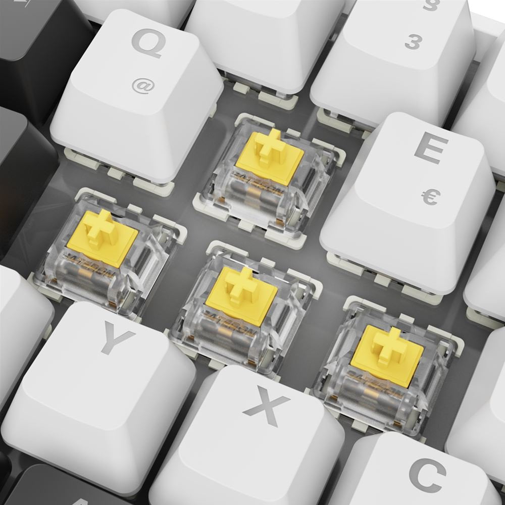 Sharkoon Skiller Sgk50 S4 Gen2, Teclado De Juegos White, De-Layout, Gateron Yellow 4044951041886
