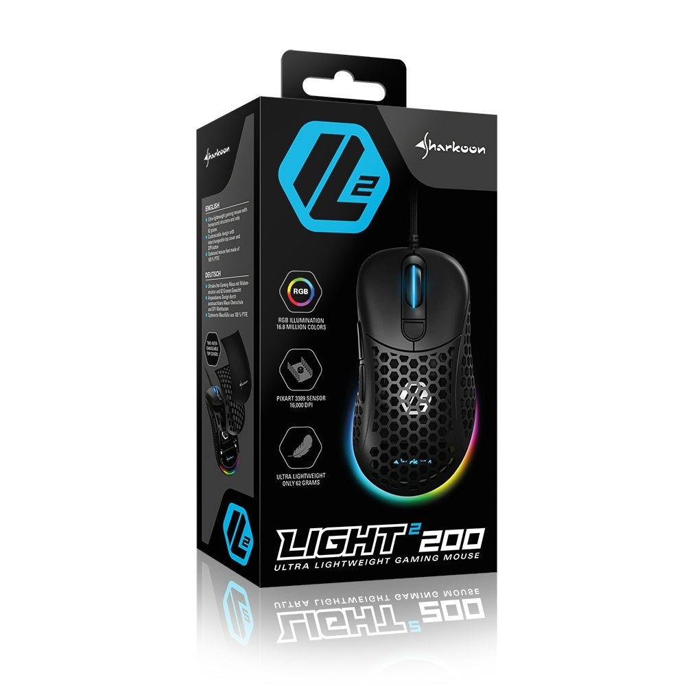 EAN 4044951029013 - Sharkoon Light² 200 ratón Juego mano derecha USB tipo A Óptico 16000 DPI imagen 9