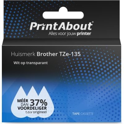 Brother Cinta Laminada Blanco/Transparente 12 Mm