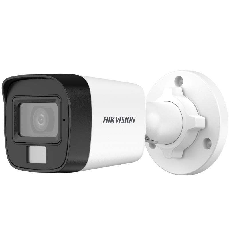 Hikvision Ds-2ce16d0t-Lpfs(2.8mm) Cámara Mini Bullet Fija De Audio Con Luz Híbrida Inteligente De 2mp