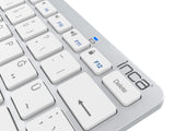 Teclado Aleman  Inca Ibk-569bt Bluetooth Metálico, Plata