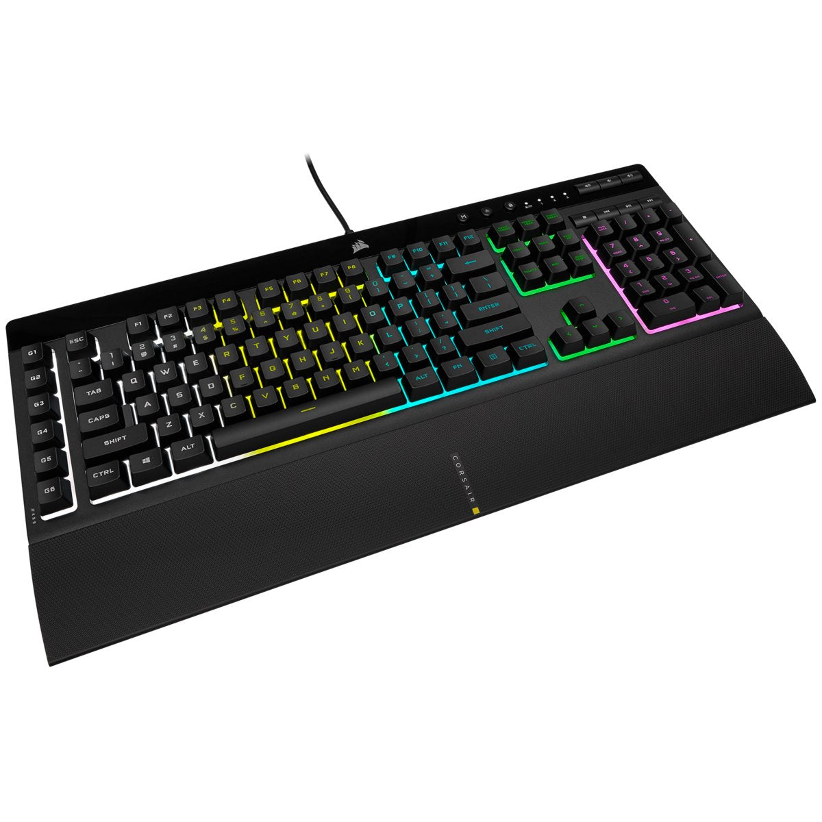 Teclado Alemán Corsair K55 Rgb Pro Usb Qwertz Negro