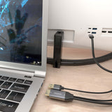 Aisens Cable Conversor Aluminio Hdmi V2.0 A Usb-C 4k@60hz, Hdmi/M+Usb-A/M-Usb-C/M, Negro, 1.8m