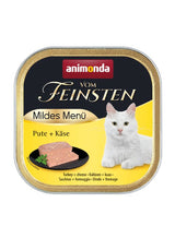 Comida Húmeda Para Gatos Animonda Vom Feinsten Adult Mildes Menu Turkey With Cheese  100g