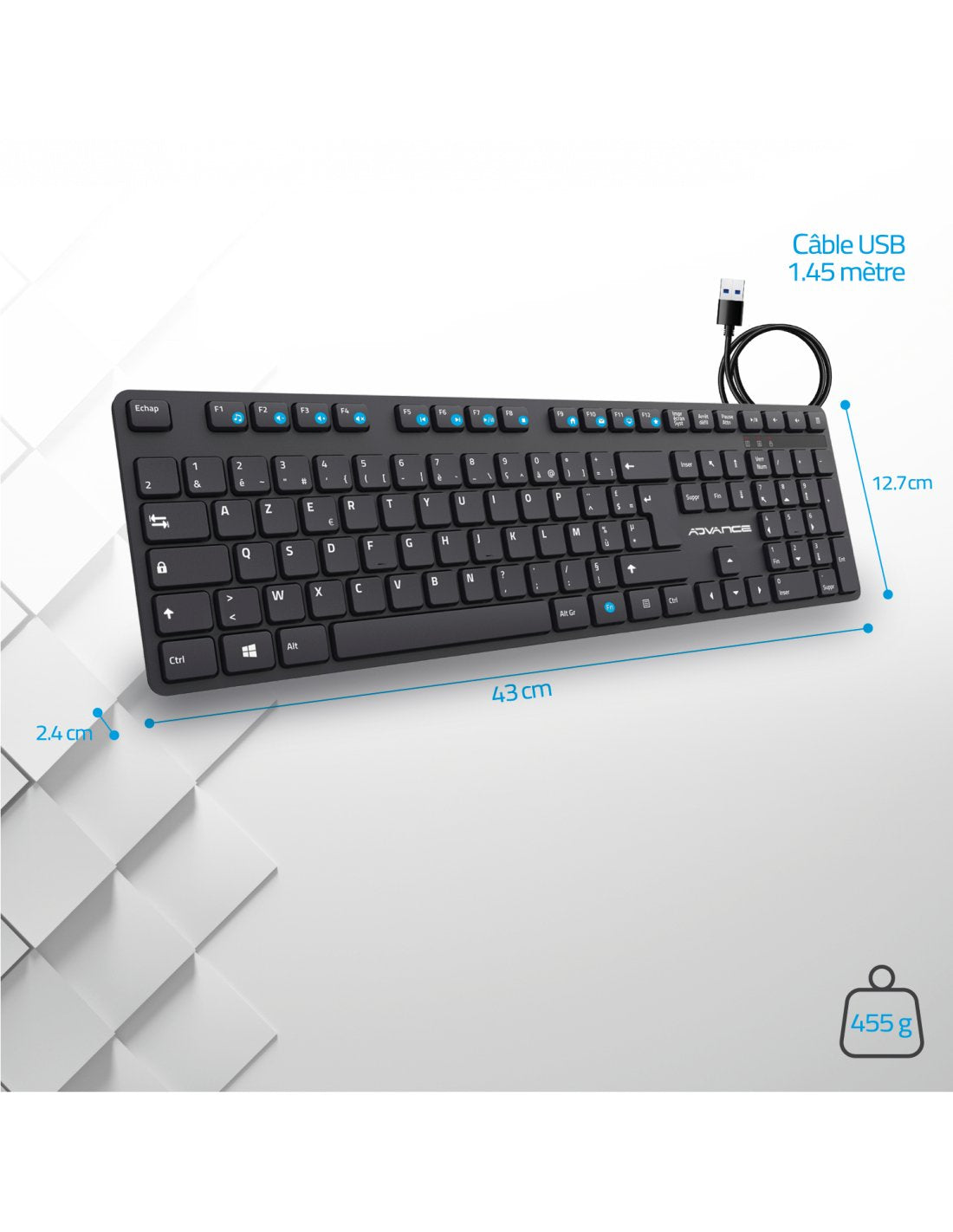 Teclado Advance Workmate (Negro)