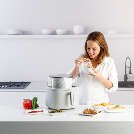 EAN 8414234739902 - Taurus Aero Crisp Spin Sencillo 6 L Independiente 1550 W Freidora de aire caliente Blanco imagen 6